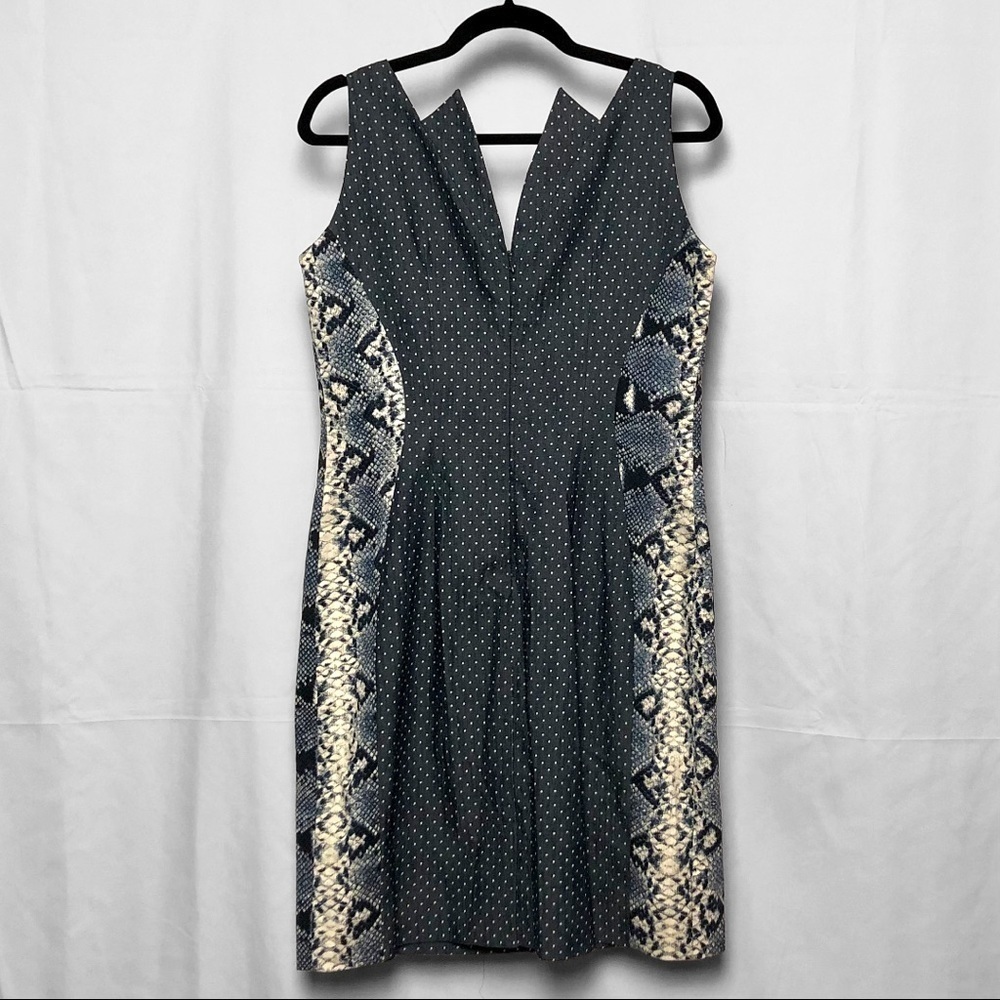 Vintage Christian Chenail Navy Polkadot Dress Size 8 - Picture 2 of 7